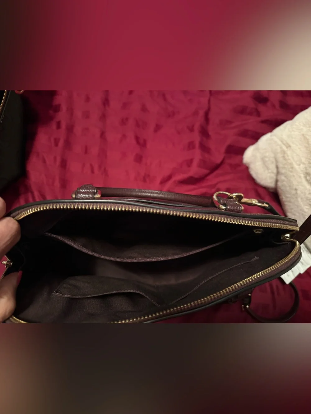Coach Mini Sierra Burgundy Dome Satchel with Removable Strap - Picture 7 of 9